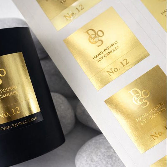 Gouden stickers drukken – Luxe gouden etiketten | StickerAnt