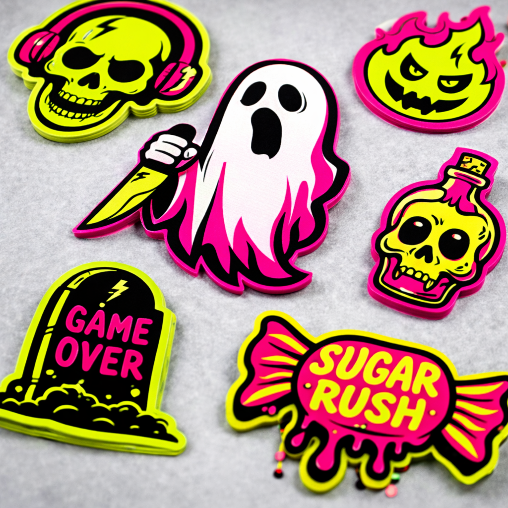 Fluorescerende vinyl stickers | Opvallende fluor stickers | Stickerfabriek