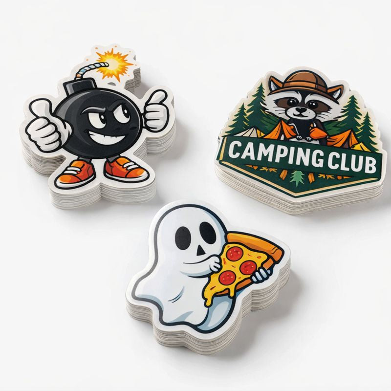 Vinyl samples stickers die cut 