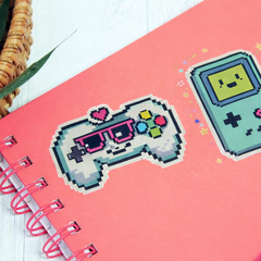 bio stickers in retro theme