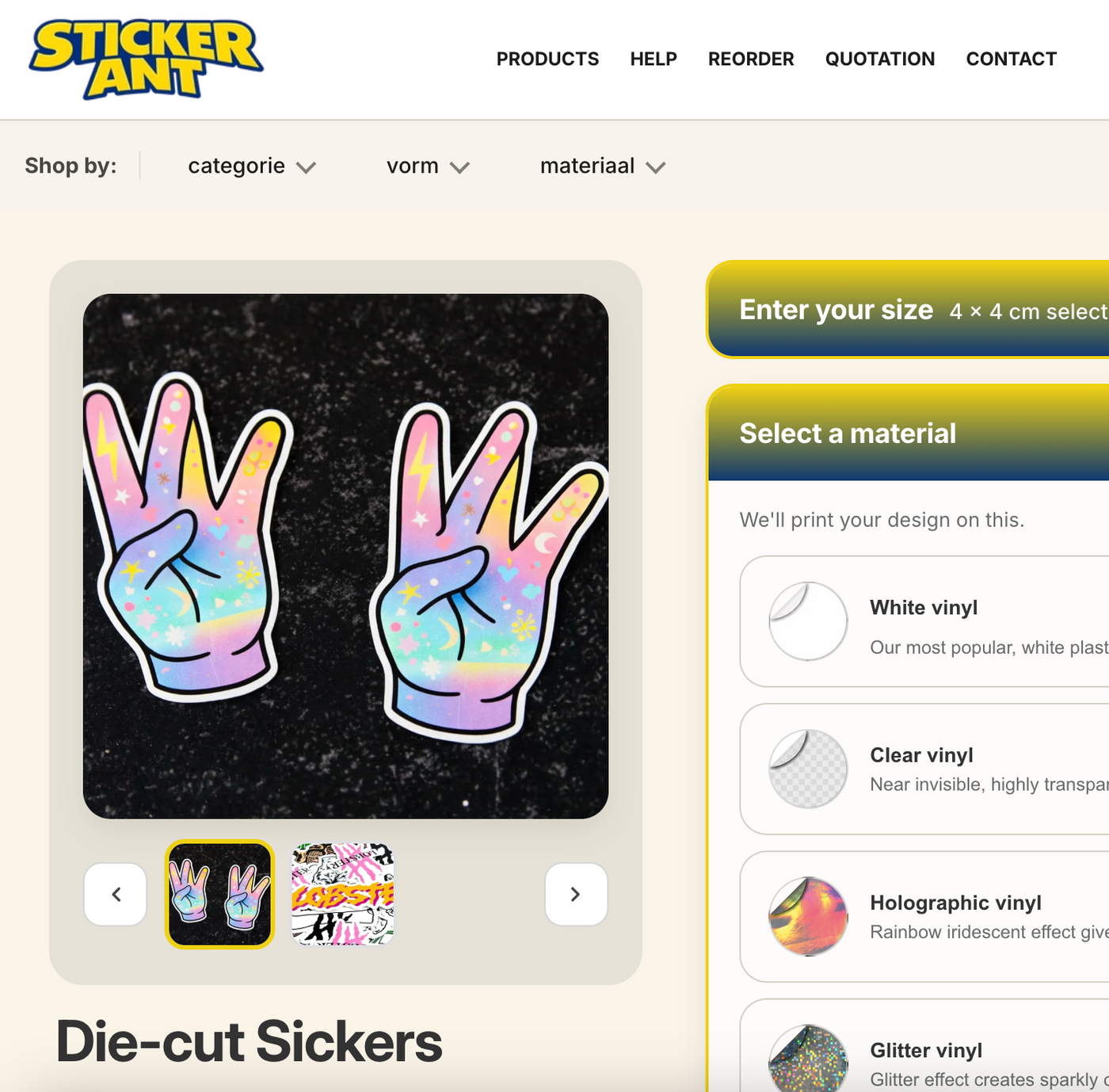 website stickers printing