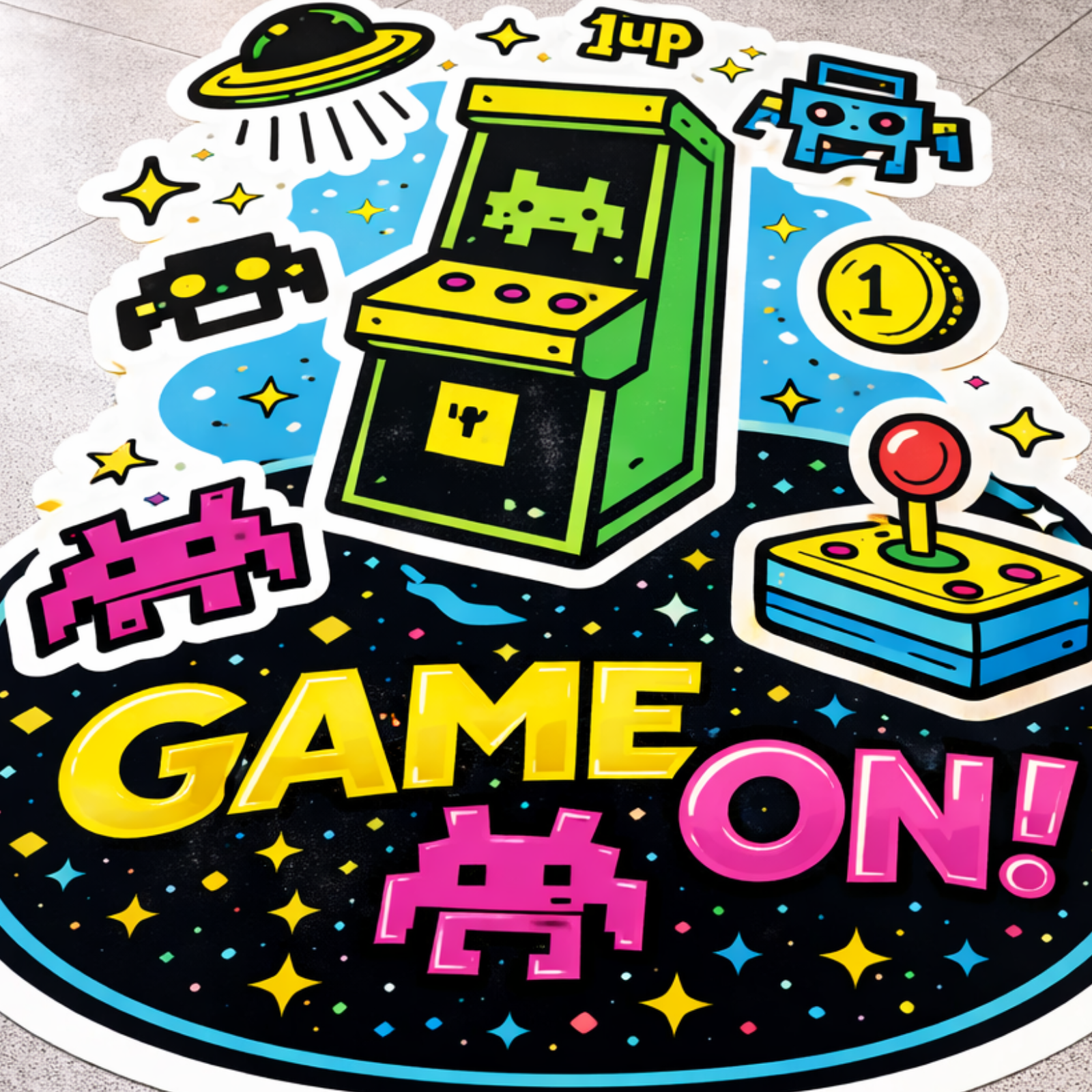 vloers stickers game thema